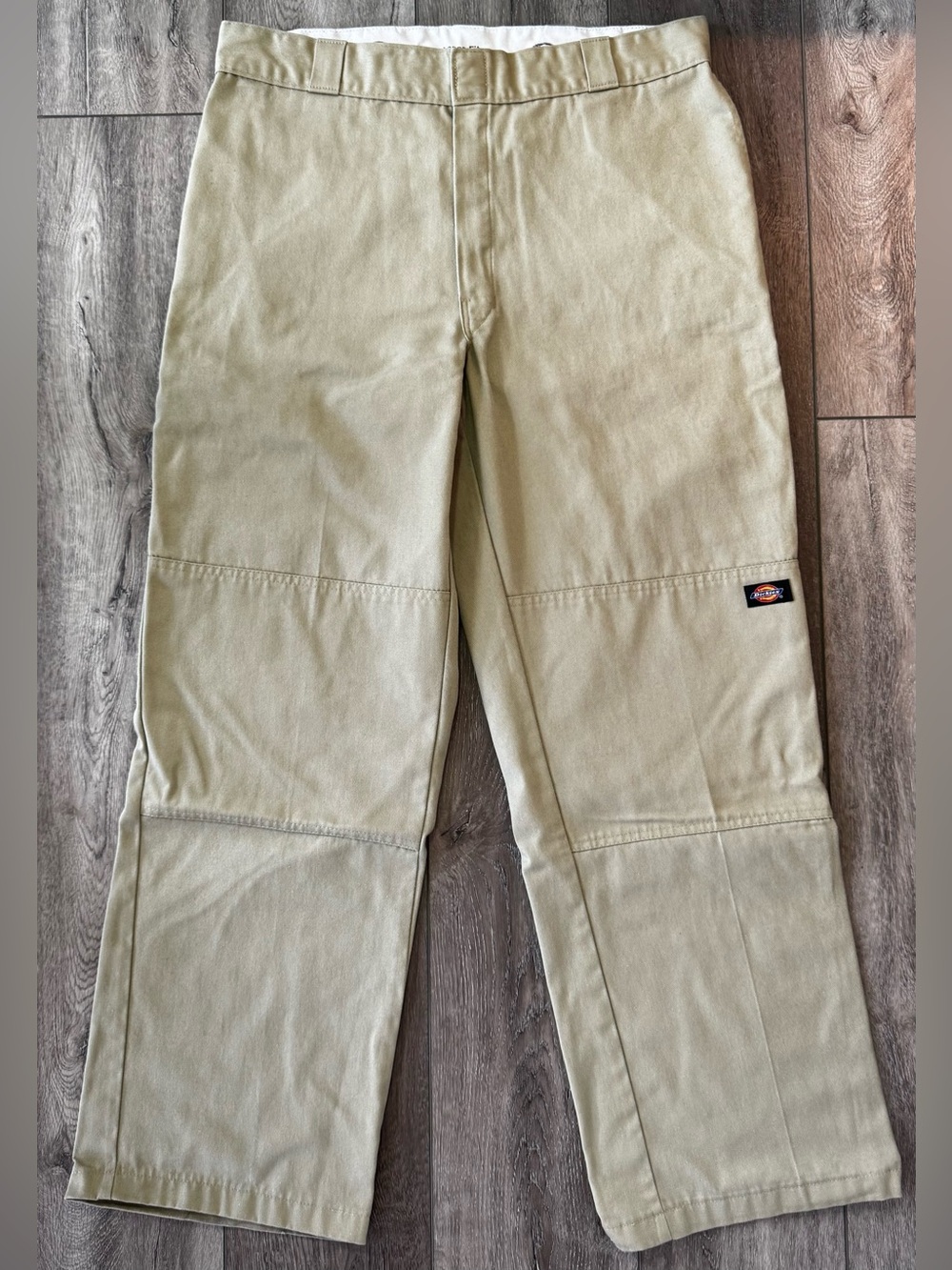 Dickies Loose Fit Double Knee Work Pants Men’s Size 36x32 Khaki Straight Leg